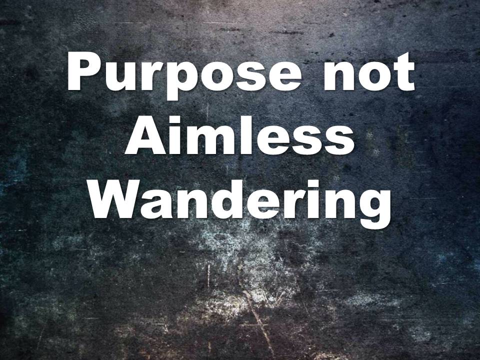 Purpose not Aimless Wandering